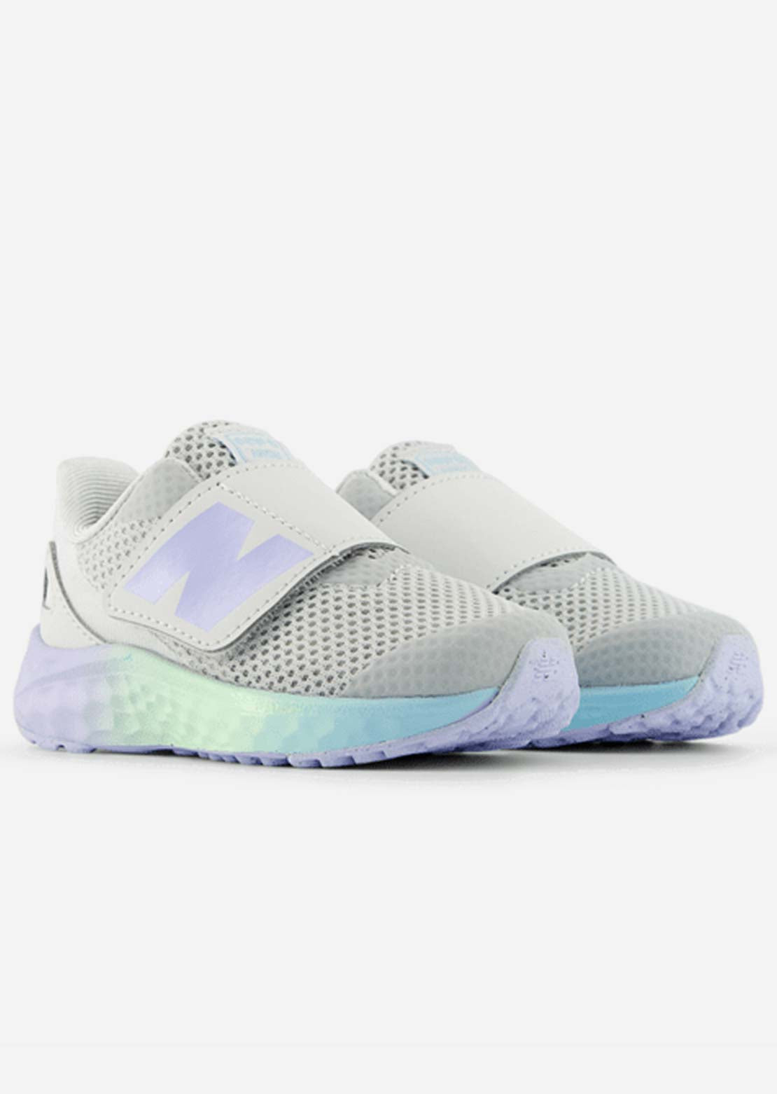 New Balance Toddler Fresh Foam Arishi v4 Bungee Lace Shoes with Top Strap Grey Matter