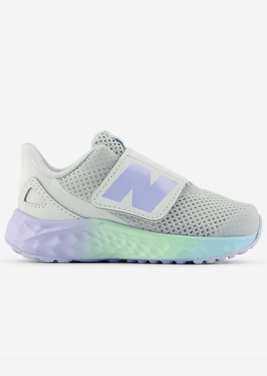 New Balance Toddler Fresh Foam Arishi v4 Bungee Lace Shoes with Top Strap Grey Matter