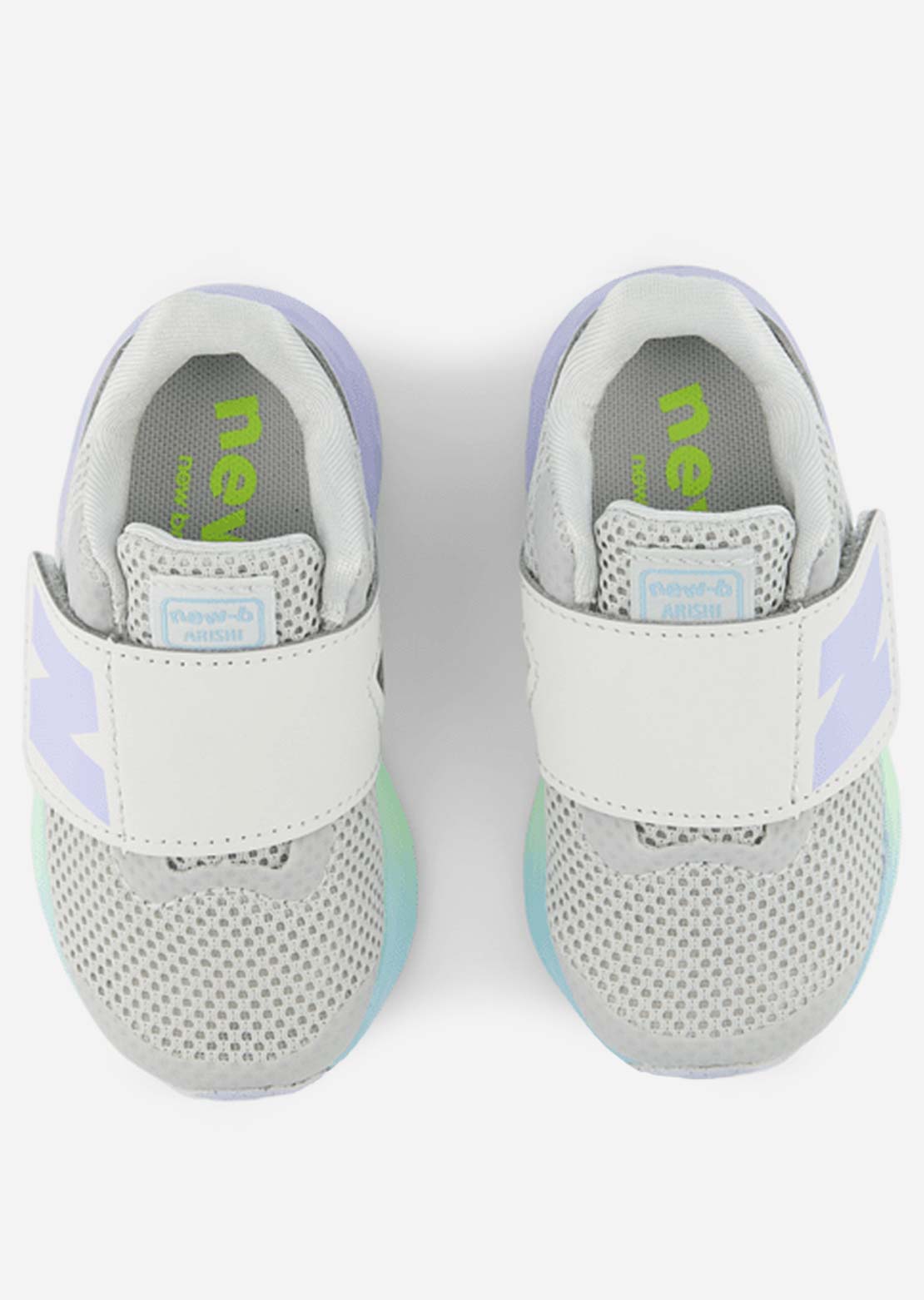 New Balance Toddler Fresh Foam Arishi v4 Bungee Lace Shoes with Top Strap Grey Matter