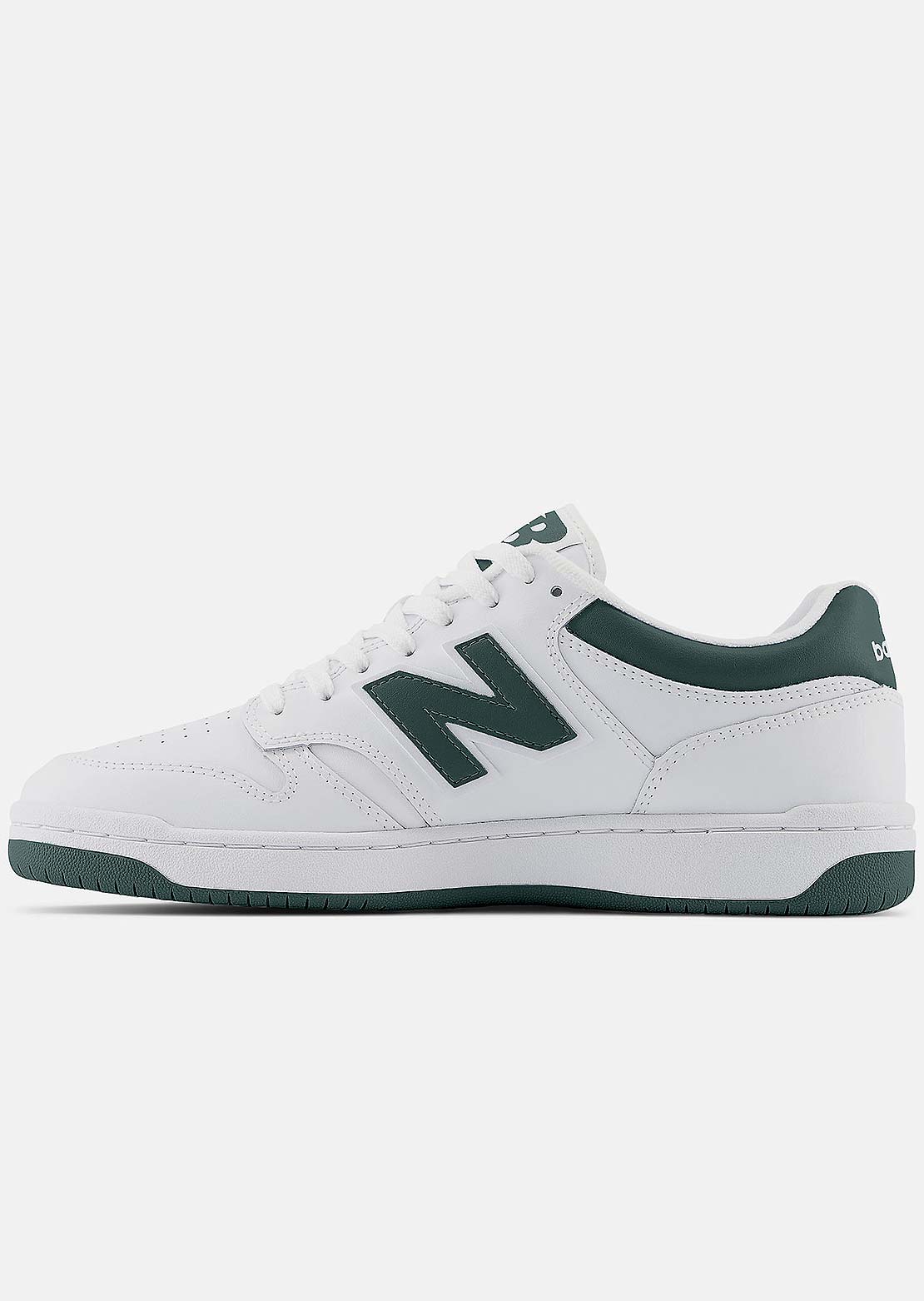 New Balance Unisex 480 Shoes White/Night Watch Green/Light Aluminium