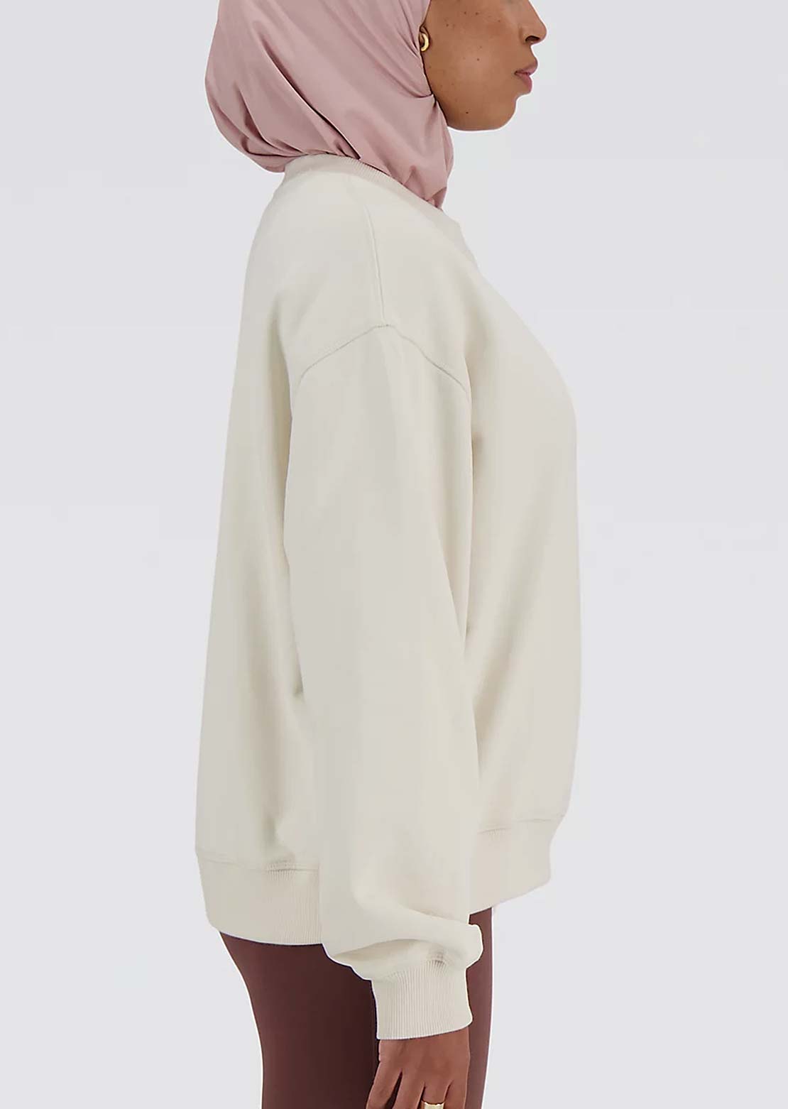 New Balance Women’s Athletics French Terry Crewneck Sweatshirt Beige