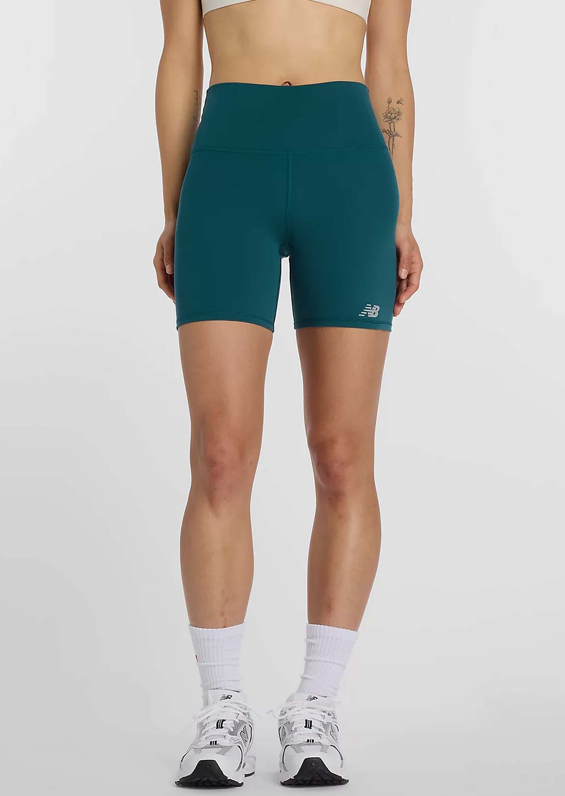 New Balance Women’s Harmony High Rise 6" Shorts Medusa Green