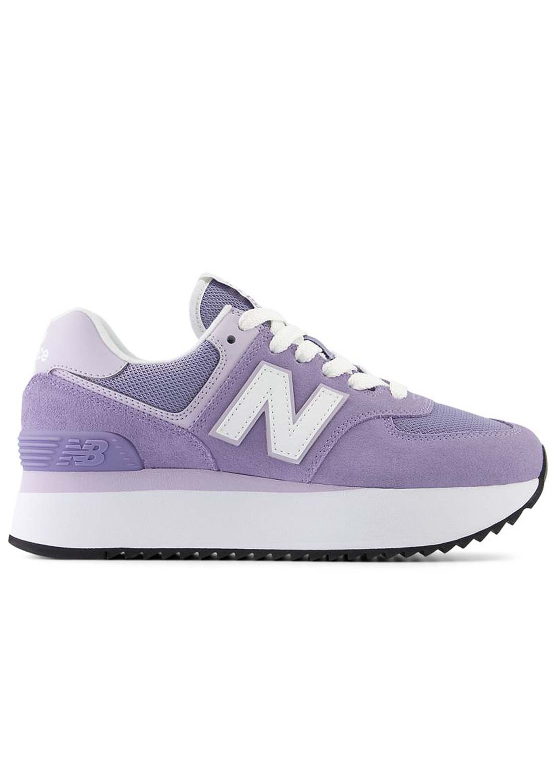 New Balance Women&#39;s 574+ Shoes Astral Purple/Grey Violet/White