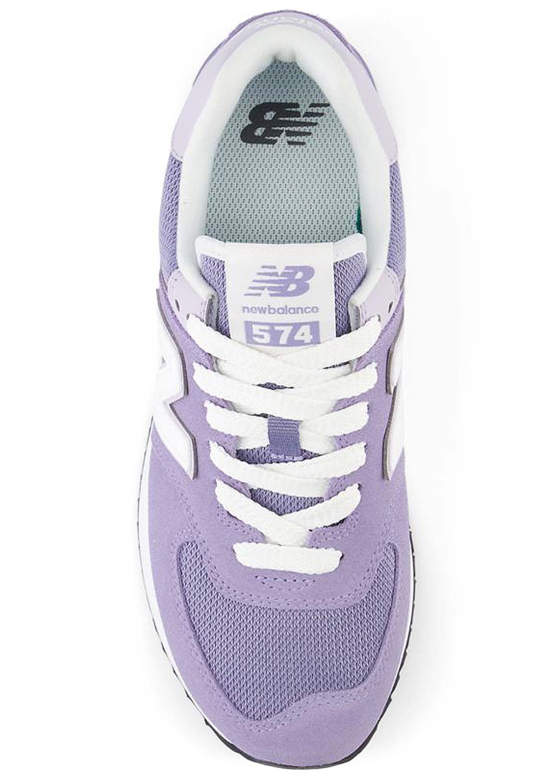 New Balance Women&#39;s 574+ Shoes Astral Purple/Grey Violet/White