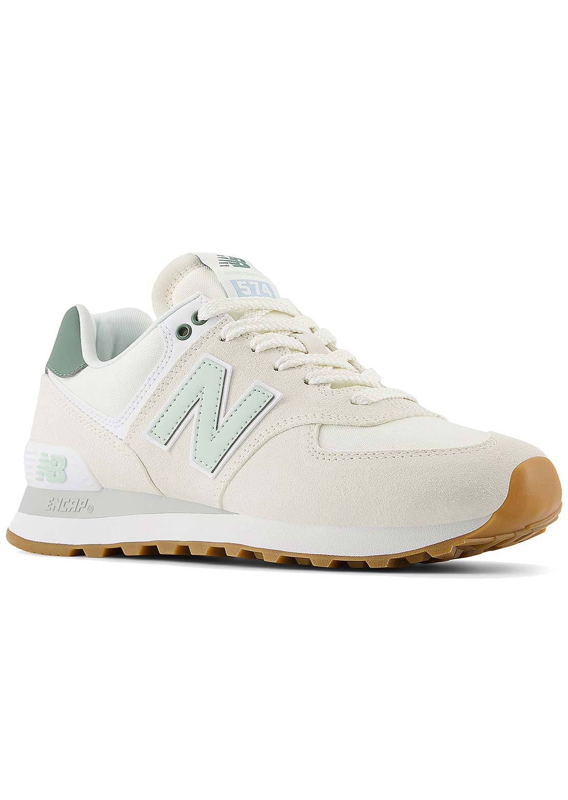 New Balance Women's 574 Shoes Sea Salt/New Spruce