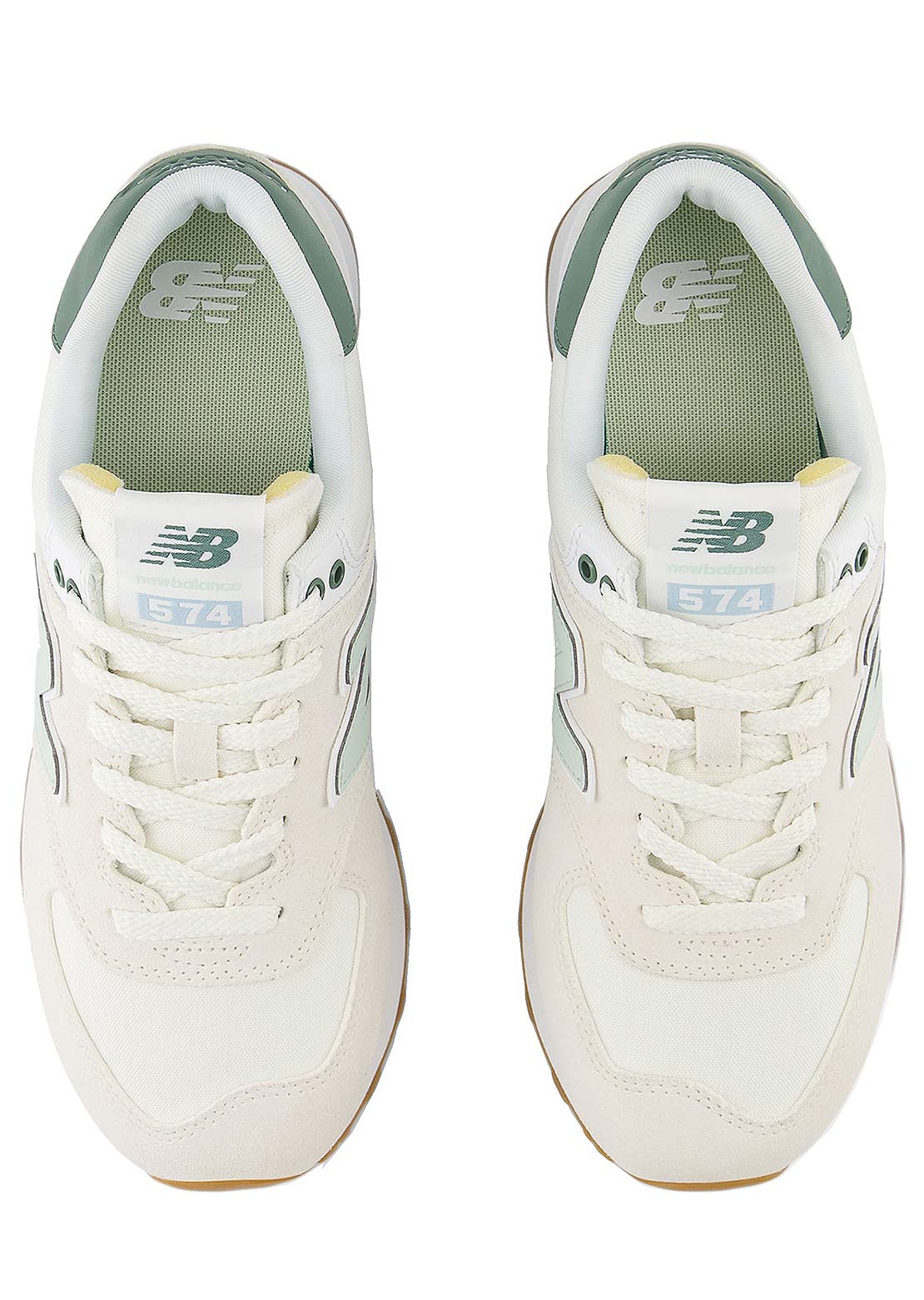 New Balance Women's 574 Shoes Sea Salt/New Spruce