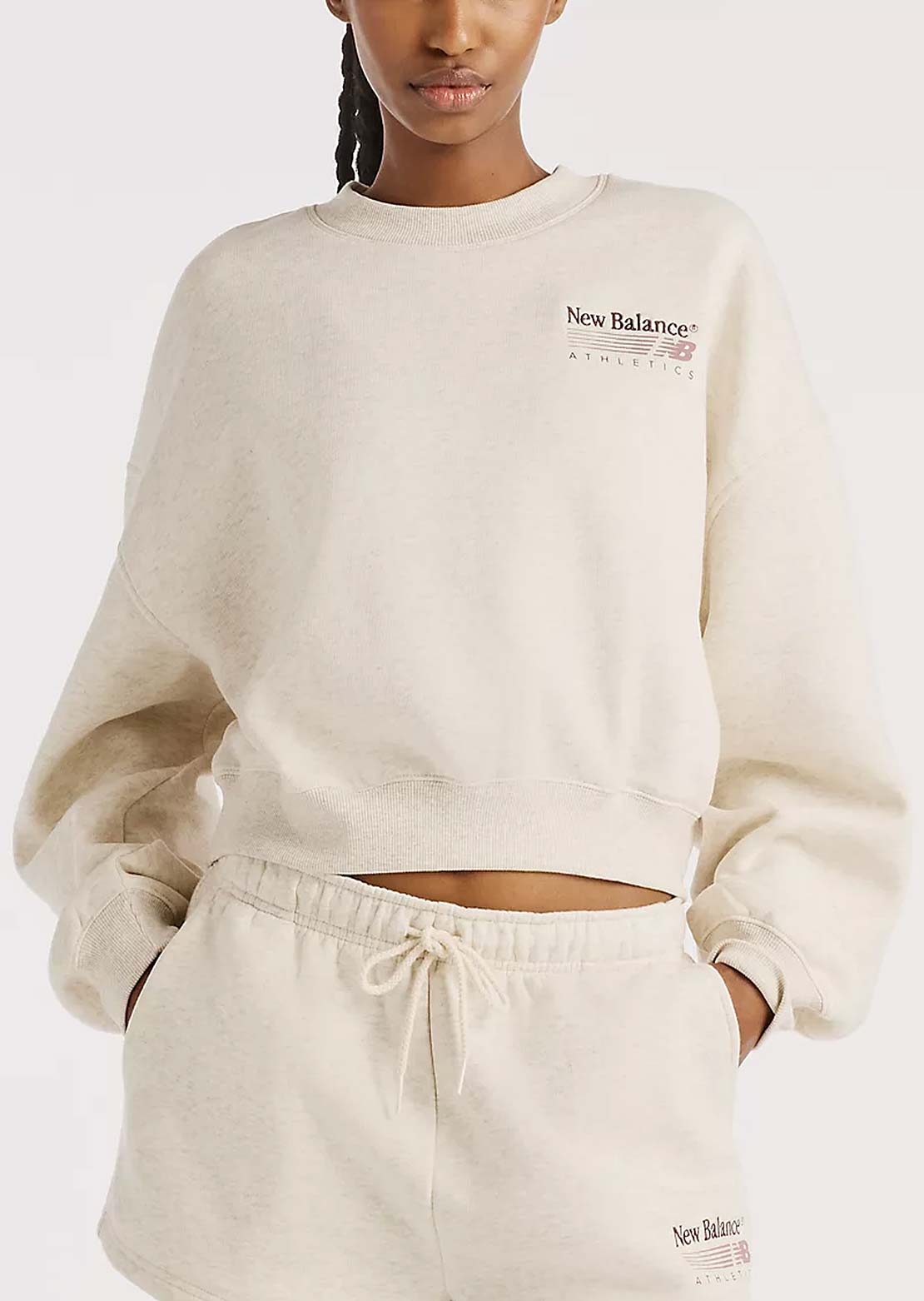 New Balance Women's Trackside Fleece Crewneck Sweater