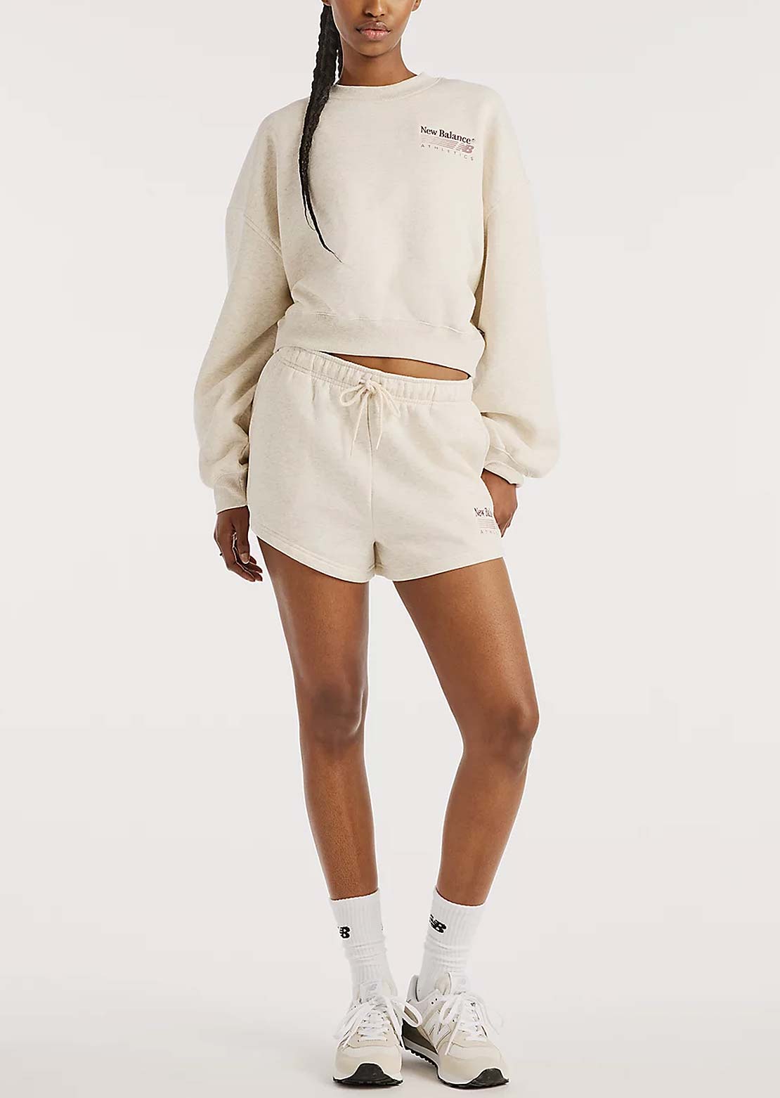 New Balance Women's Trackside Fleece Crewneck Sweater