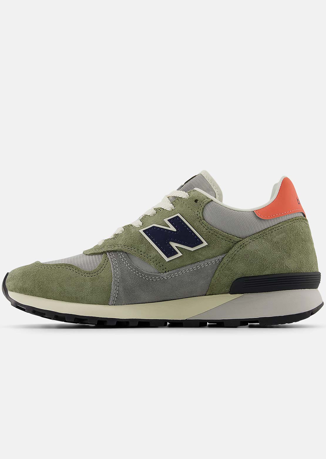 New Balance x AURALEE Unisex 475 Shoes Dark Olivine/Raincloud/Drift Red