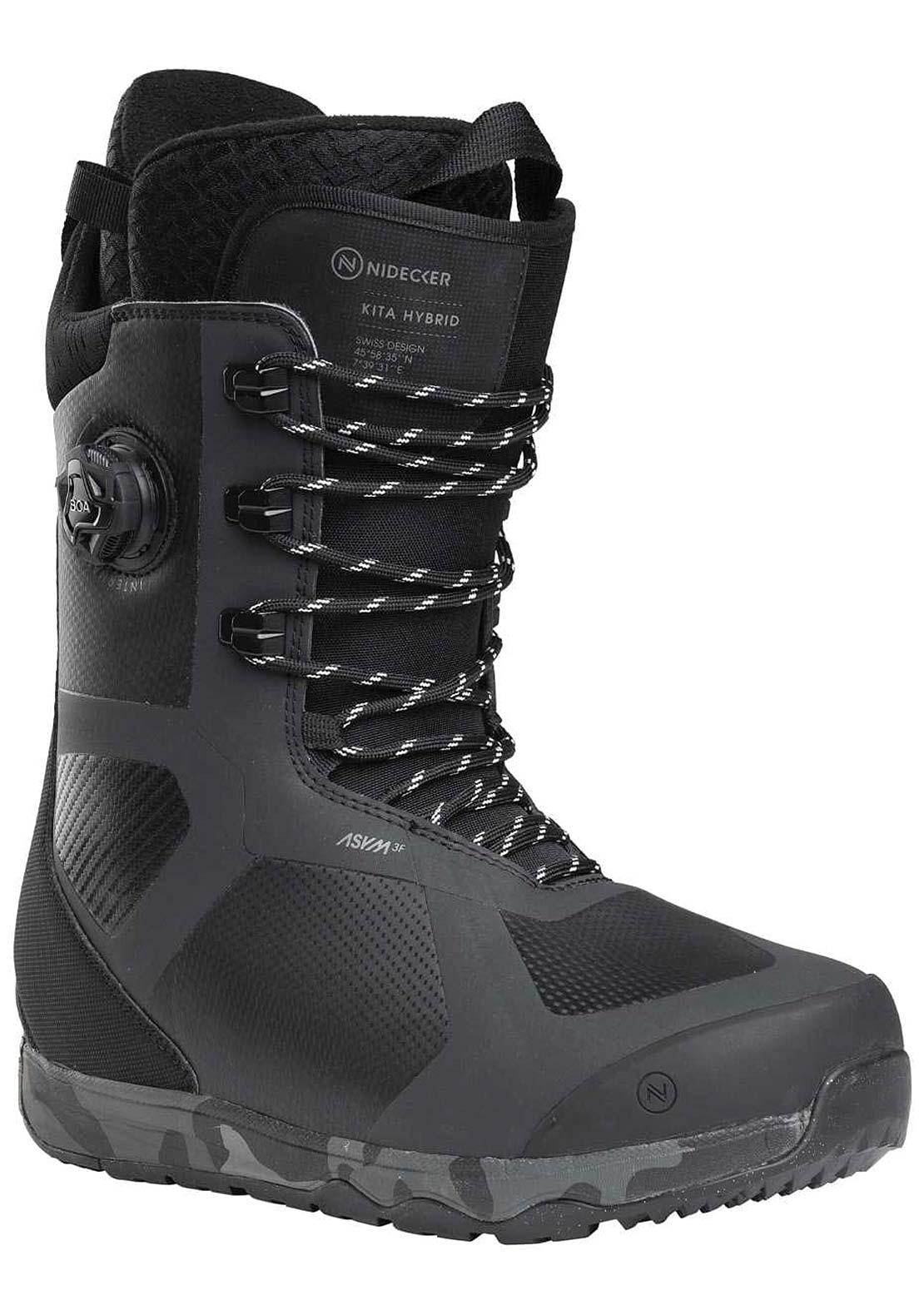 Nidecker Men's Kita Hybrid Snowboard Boots Black