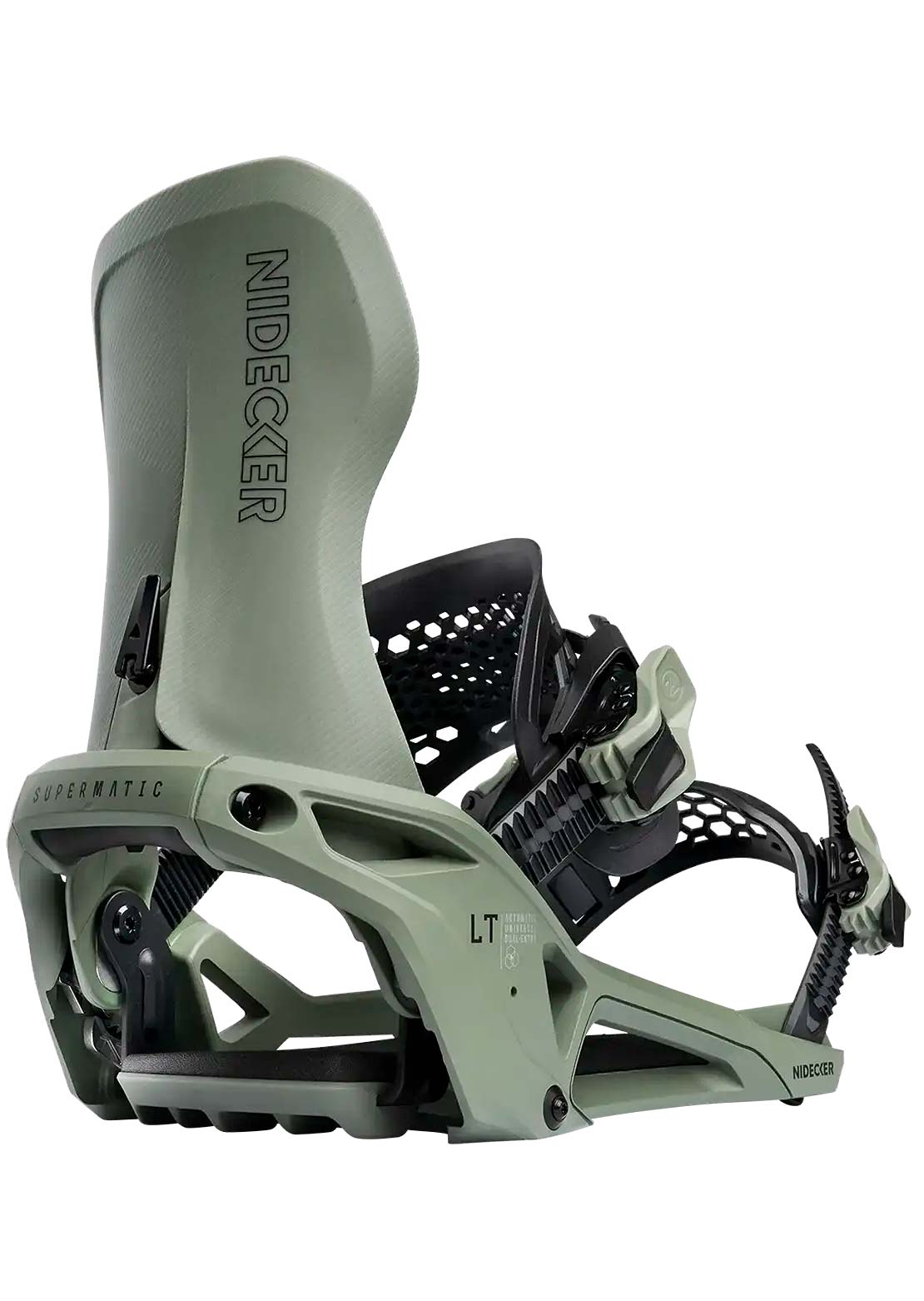 Nidecker Unisex LT Supermatic Snowboard Bindings Olive