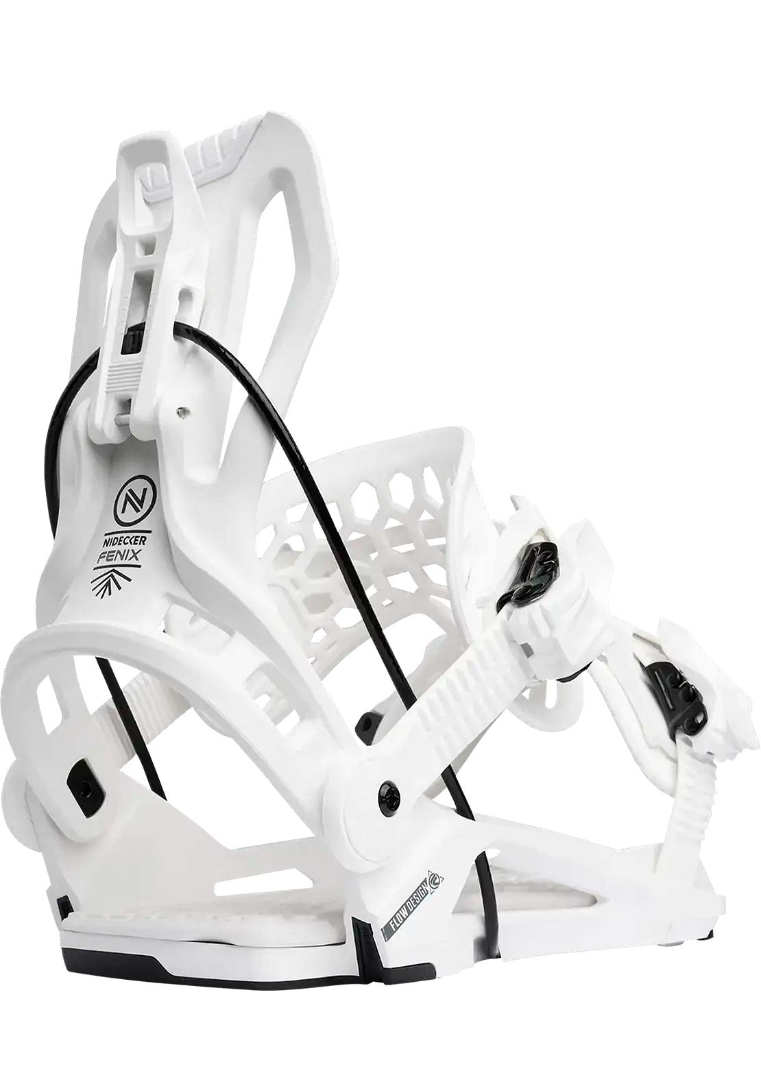 Nidecker Unisex Flow Fenix Snowboard Bindings White