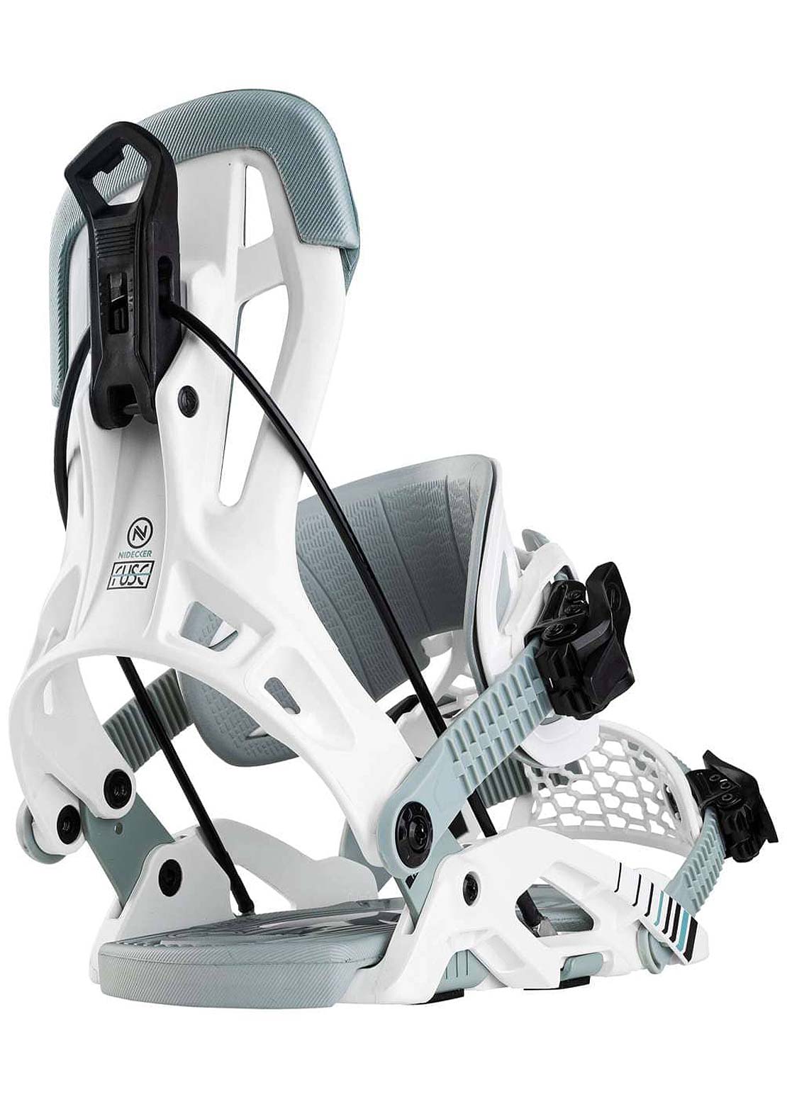 Nidecker Unisex Flow Fuse Hybrid Snowboard Bindings White
