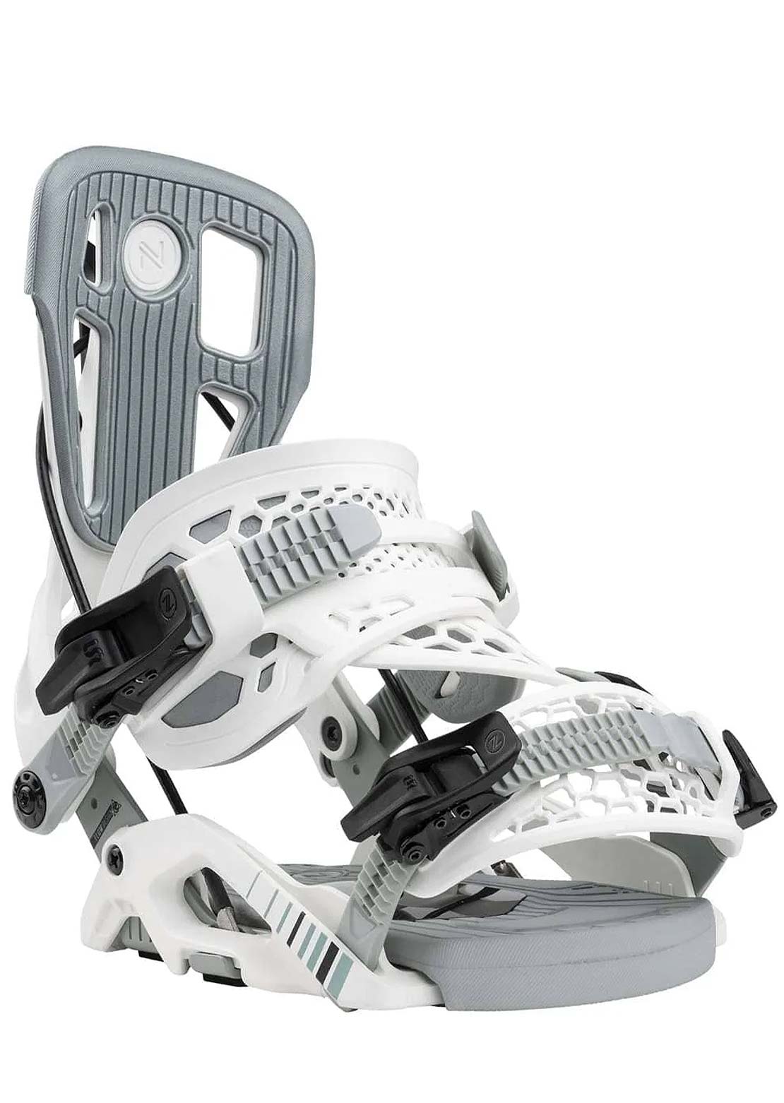 Nidecker Unisex Flow Fuse Hybrid Snowboard Bindings White
