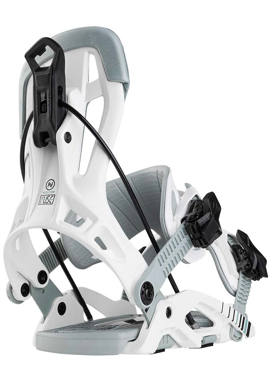 Nidecker Unisex Flow Fuse Snowboard Bindings White