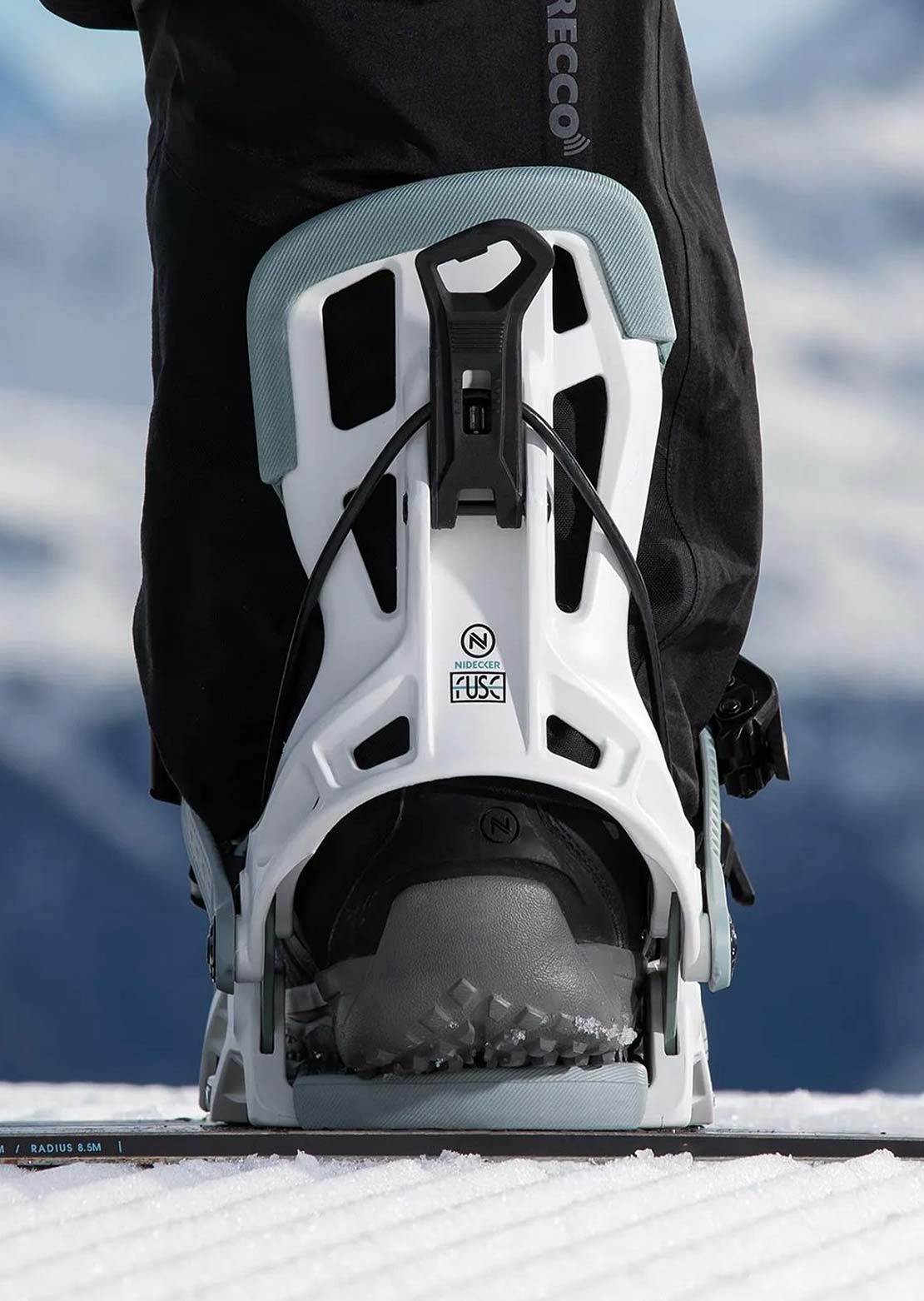 Nidecker Unisex Flow Fuse Snowboard Bindings White