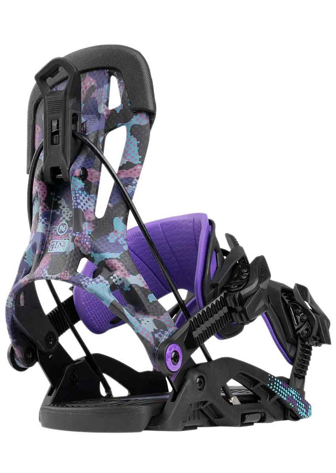 Nidecker Unisex Flow Fuse Snowboard Bindings Miami Camo