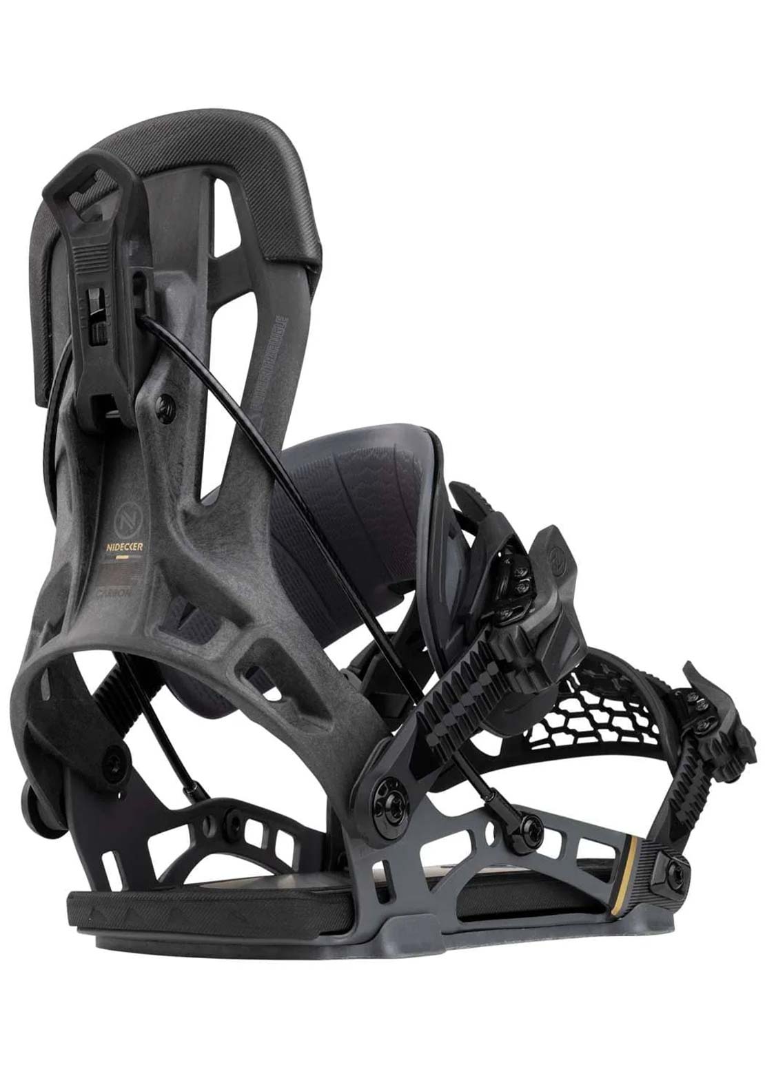 Nidecker Unisex Flow NX2 Carbon Hybrid Snowboard Bindings Black