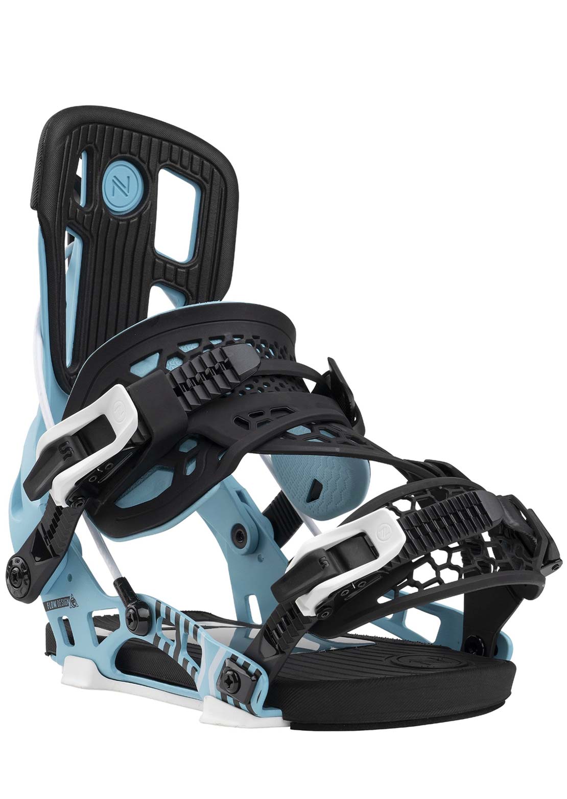 Nidecker Unisex Flow NX2 Hybrid Snowboard Bindings Cyan
