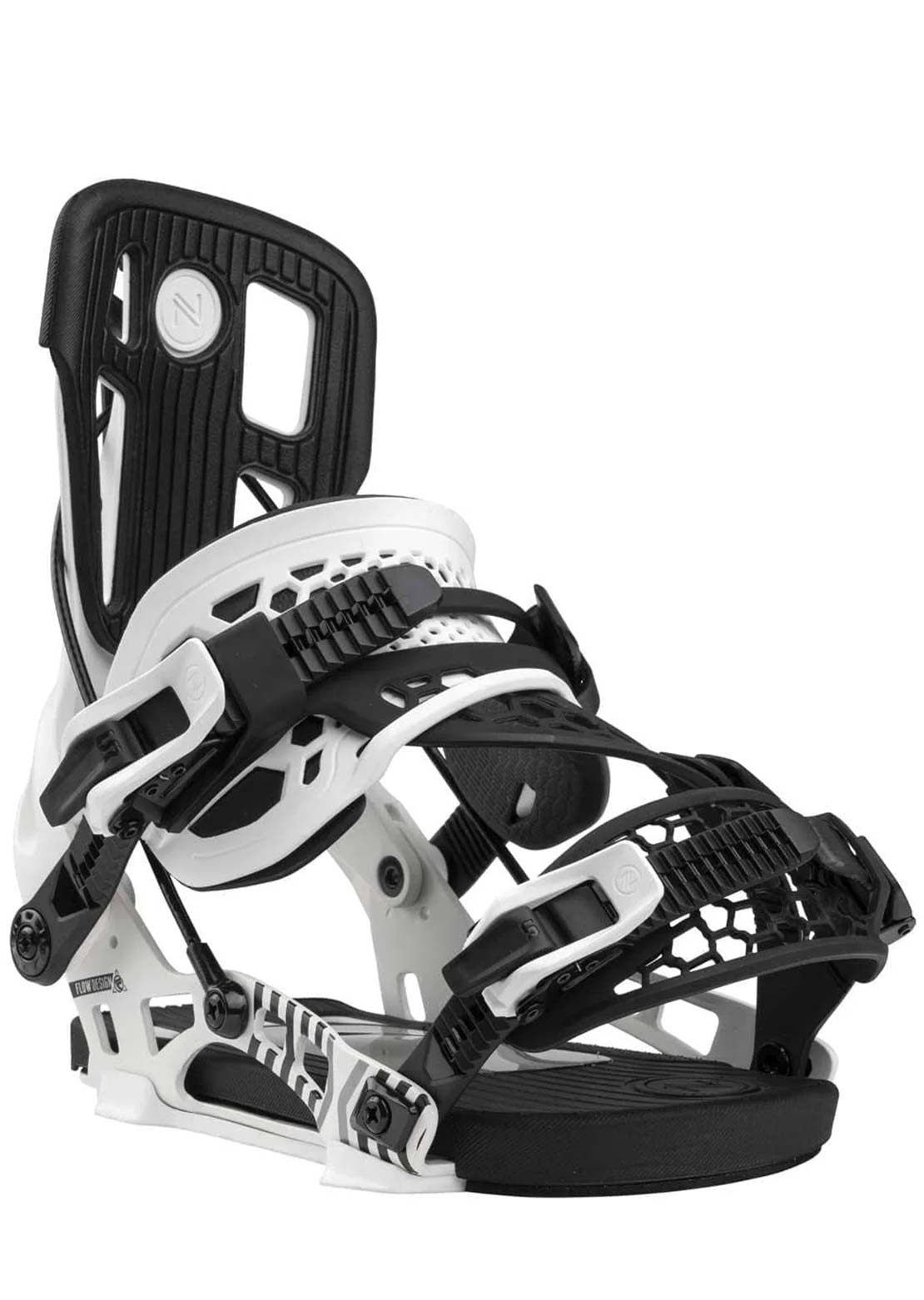 Nidecker Unisex Flow NX2 Hybrid Snowboard Bindings White