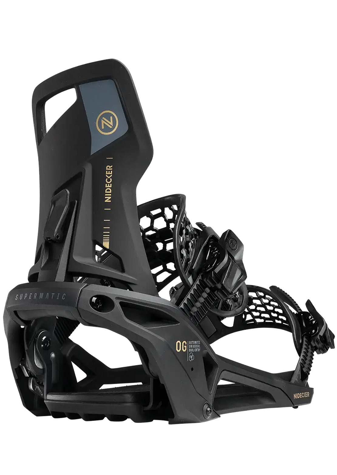 Nidecker Unisex OG Supermatic Snowboard Bindings Black