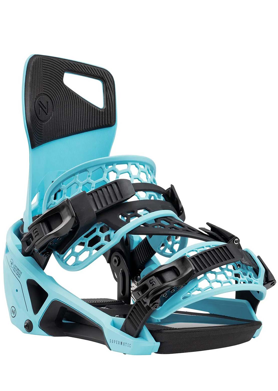 Nidecker Unisex Supermatic Snowboard Bindings Escape Cyan