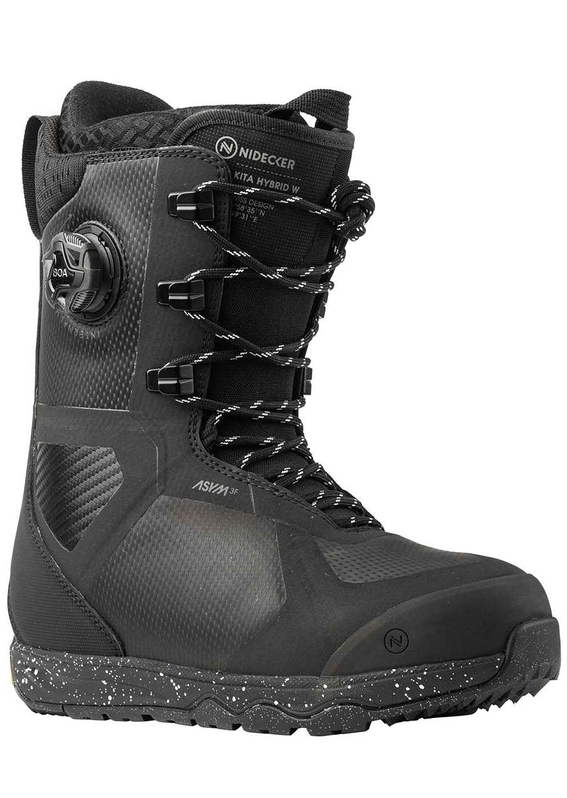 Nidecker Women's Kita Hybrid Snowboard Boots Black