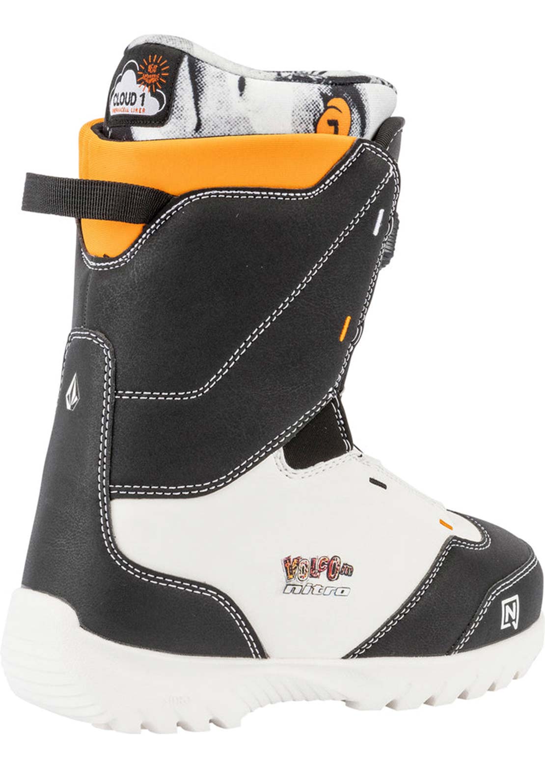 Nitro Junior Droid BOA Snow Boots Black/White/Charcoal