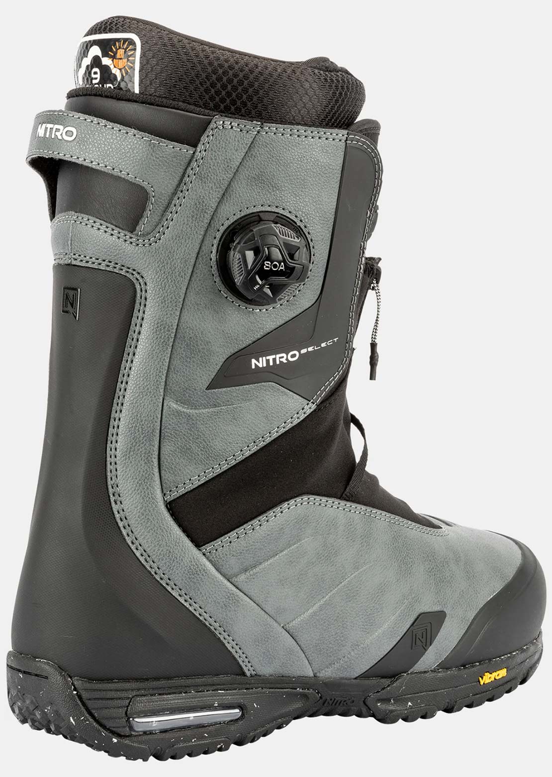 Nitro Men's Select BOA Snow Boots Charcoal/Black