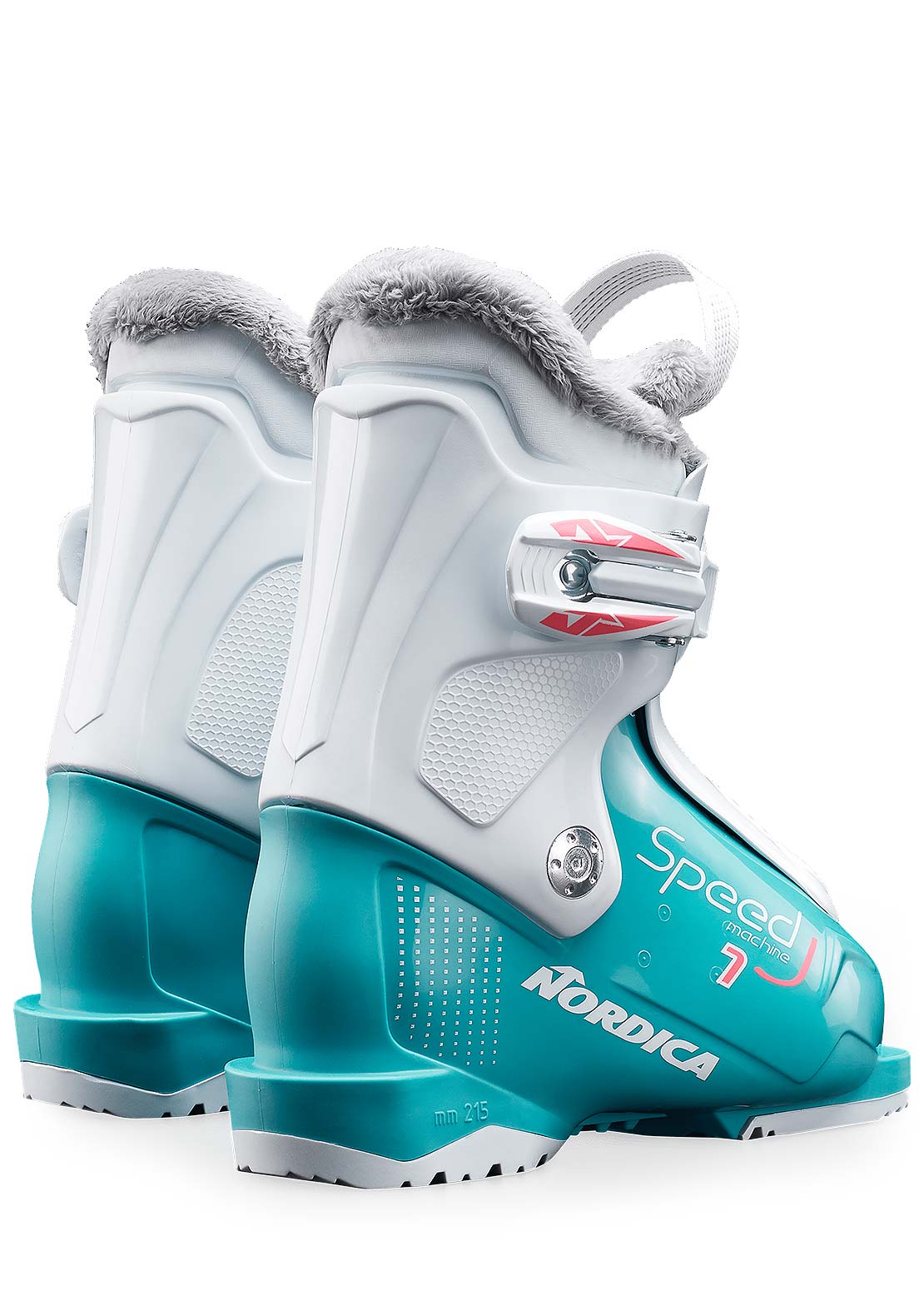 Nordica Junior Speedmachine 1 Ski Boots Light Blue/White/Pink