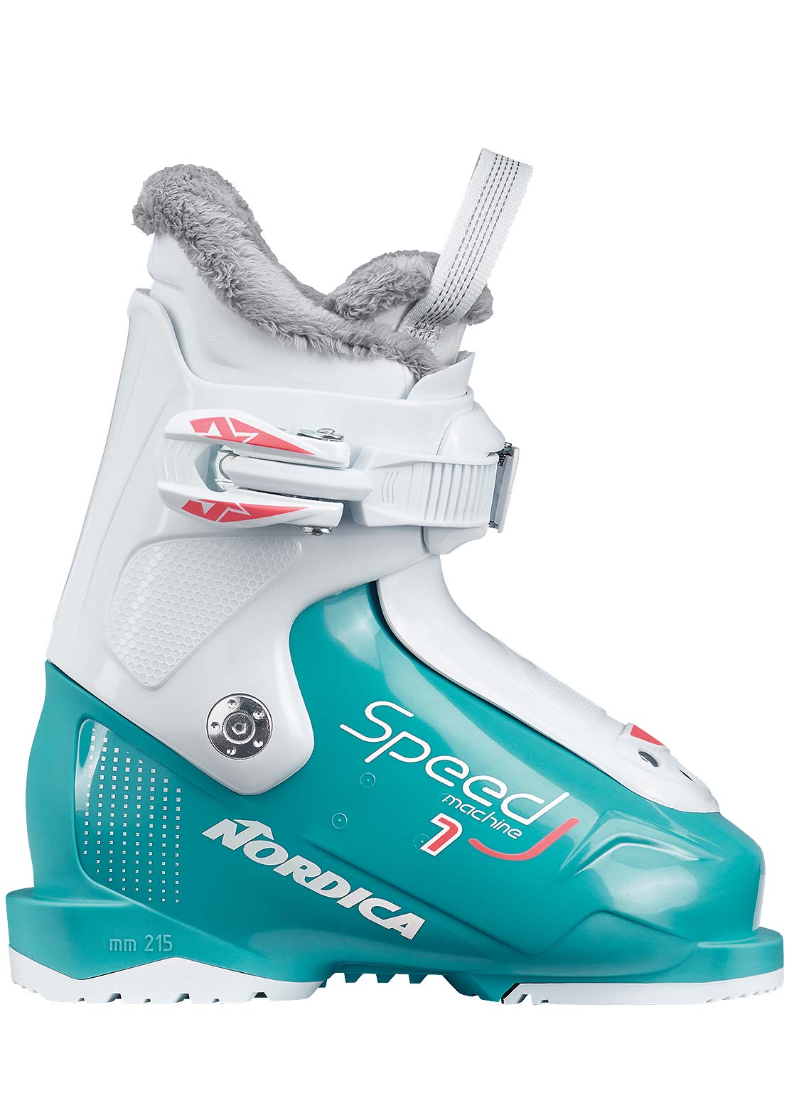 Nordica Junior Speedmachine 1 Ski Boots Light Blue/White/Pink
