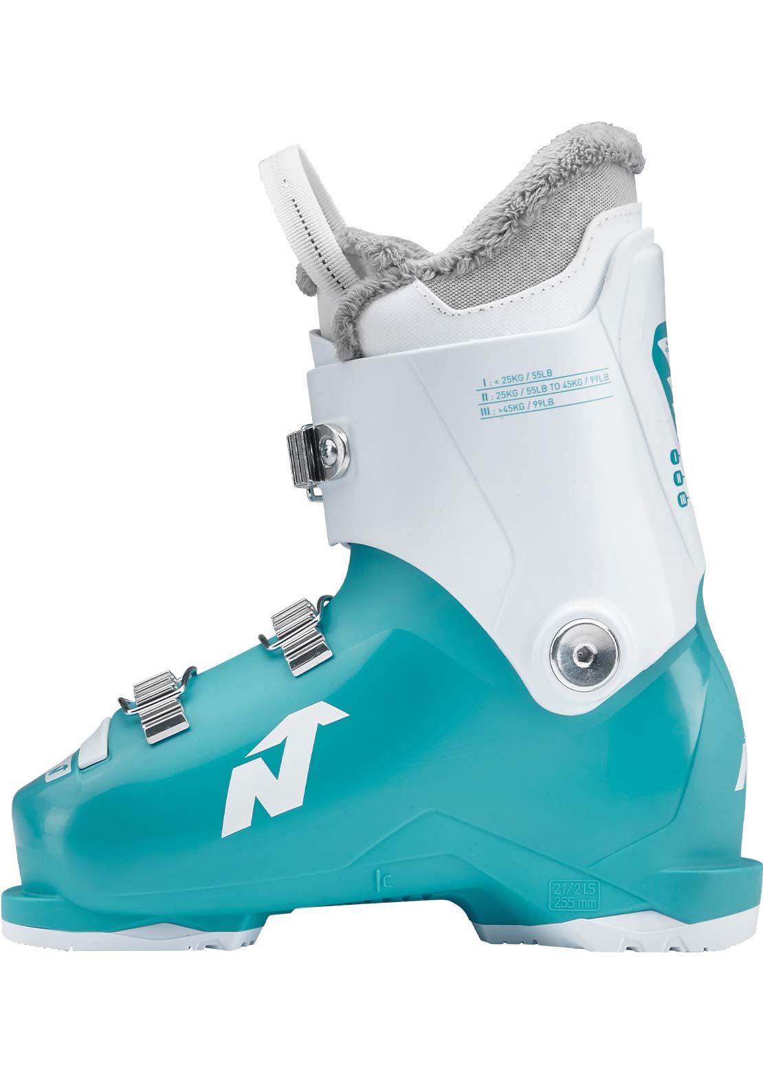Nordica Junior Speedmachine 3 Ski Boots Light Blue/White/Pink