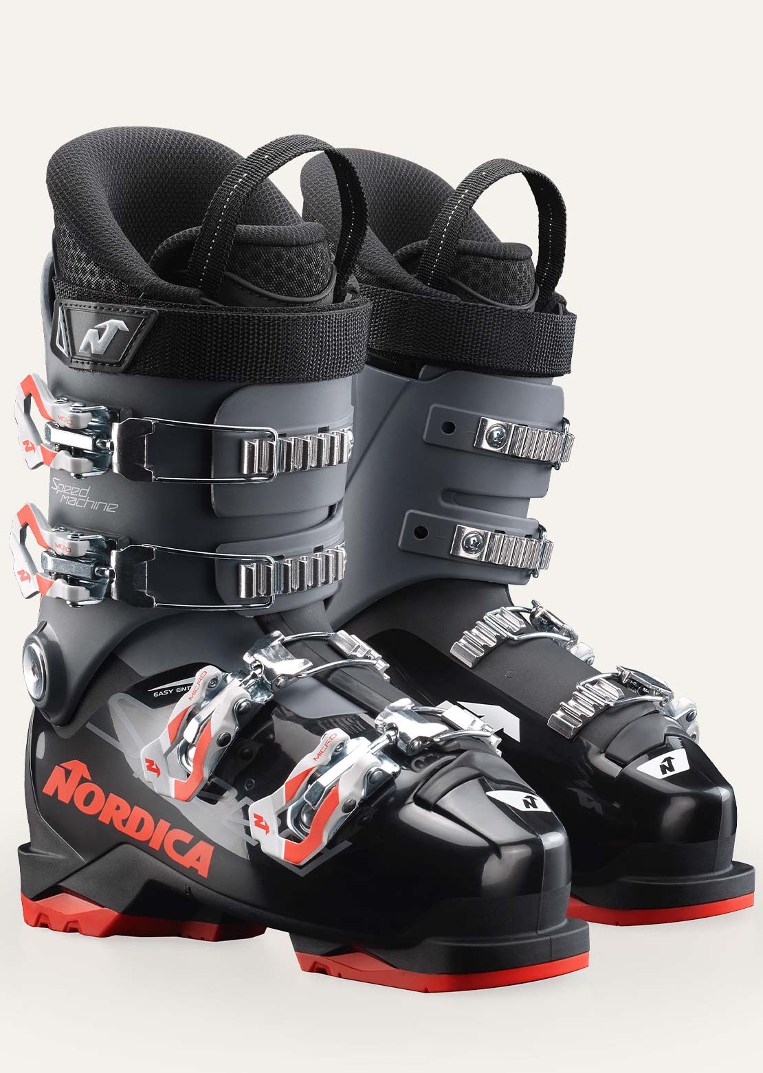 Nordica Junior Speedmachine 4 Ski Boots Black/Anthracite/Red