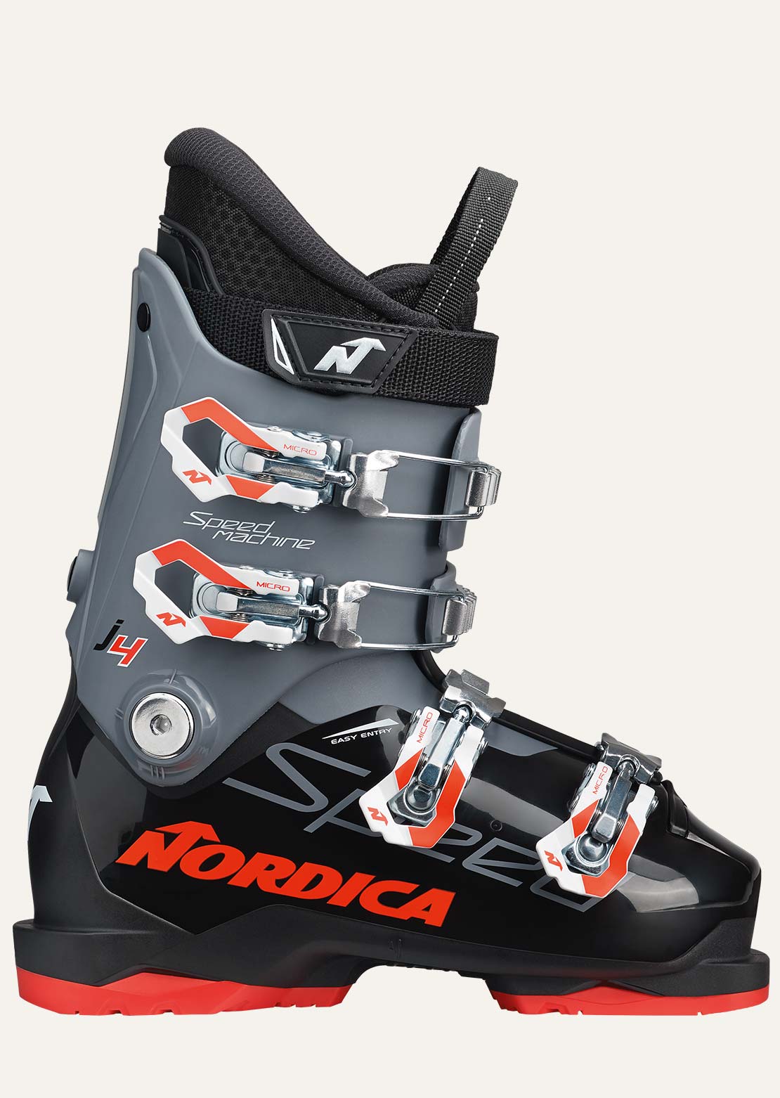 Nordica Junior Speedmachine 4 Ski Boots Black/Anthracite/Red