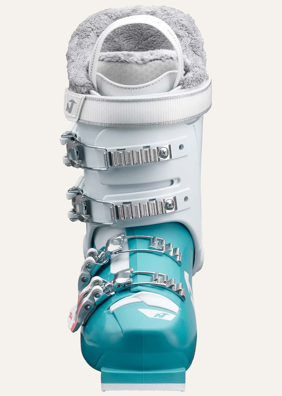 Nordica Junior Speedmachine 4 Ski Boots Light Blue/White/Pink