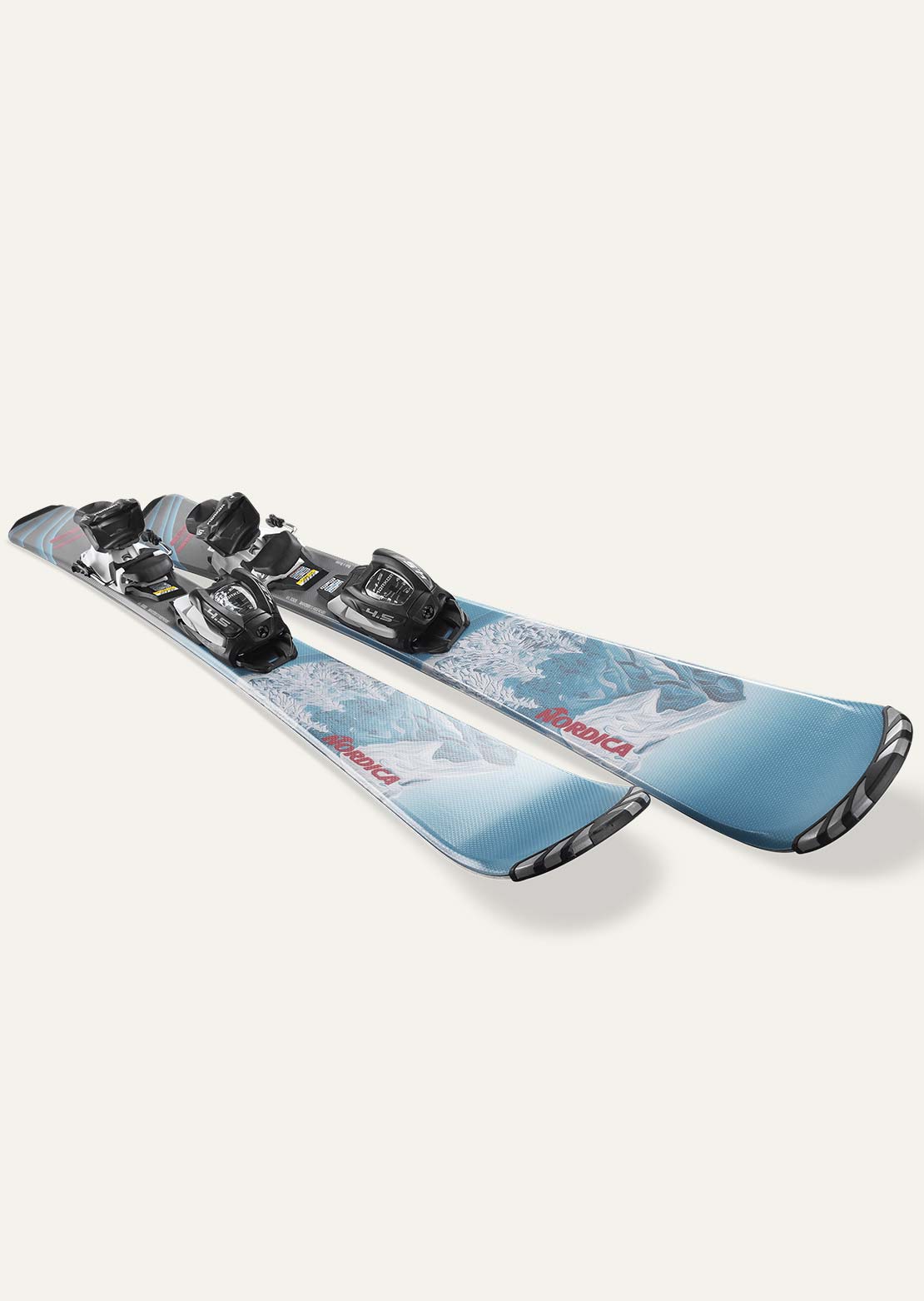 Nordica Junior Team G + J4.5 FDT Ski Blue/Grey/Pink