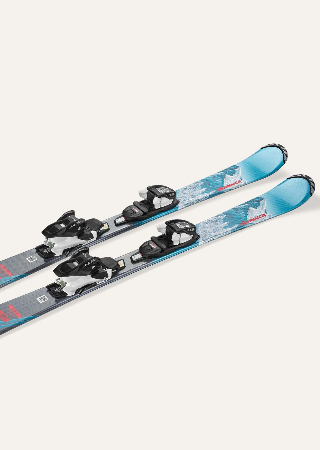 Nordica Junior Team G + J4.5 FDT Ski Blue/Grey/Pink