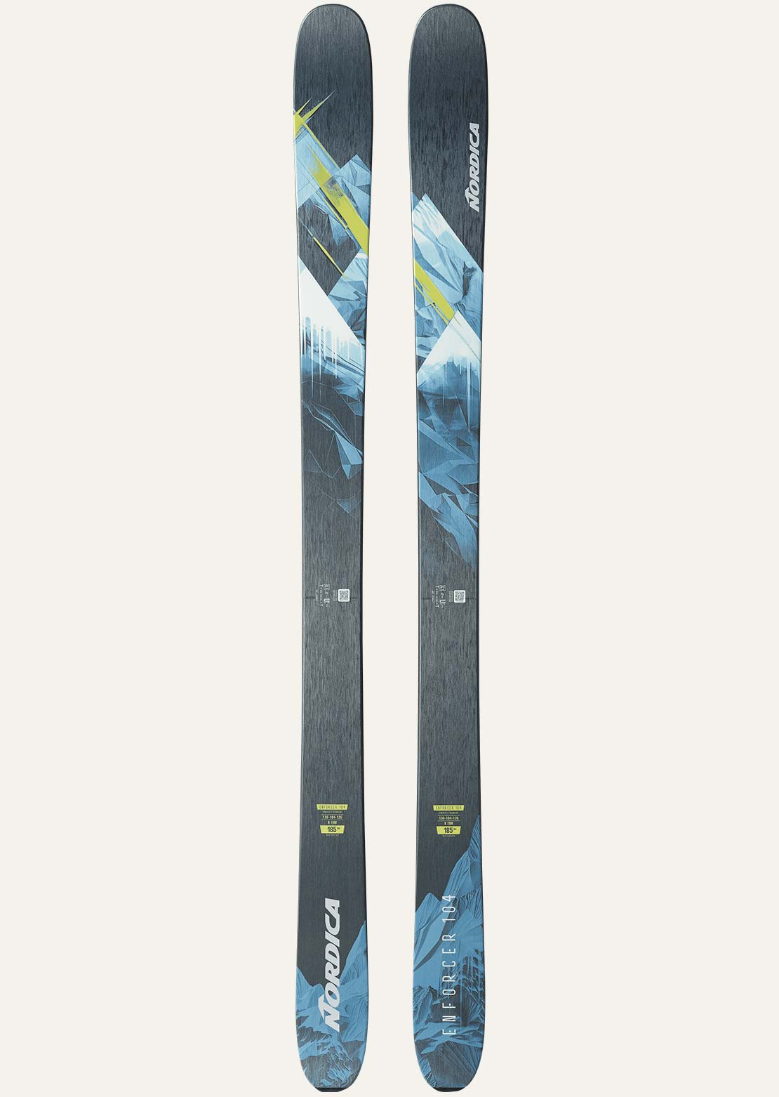 Nordica Men's Enforcer 104 Ski Black/Lime/Blue