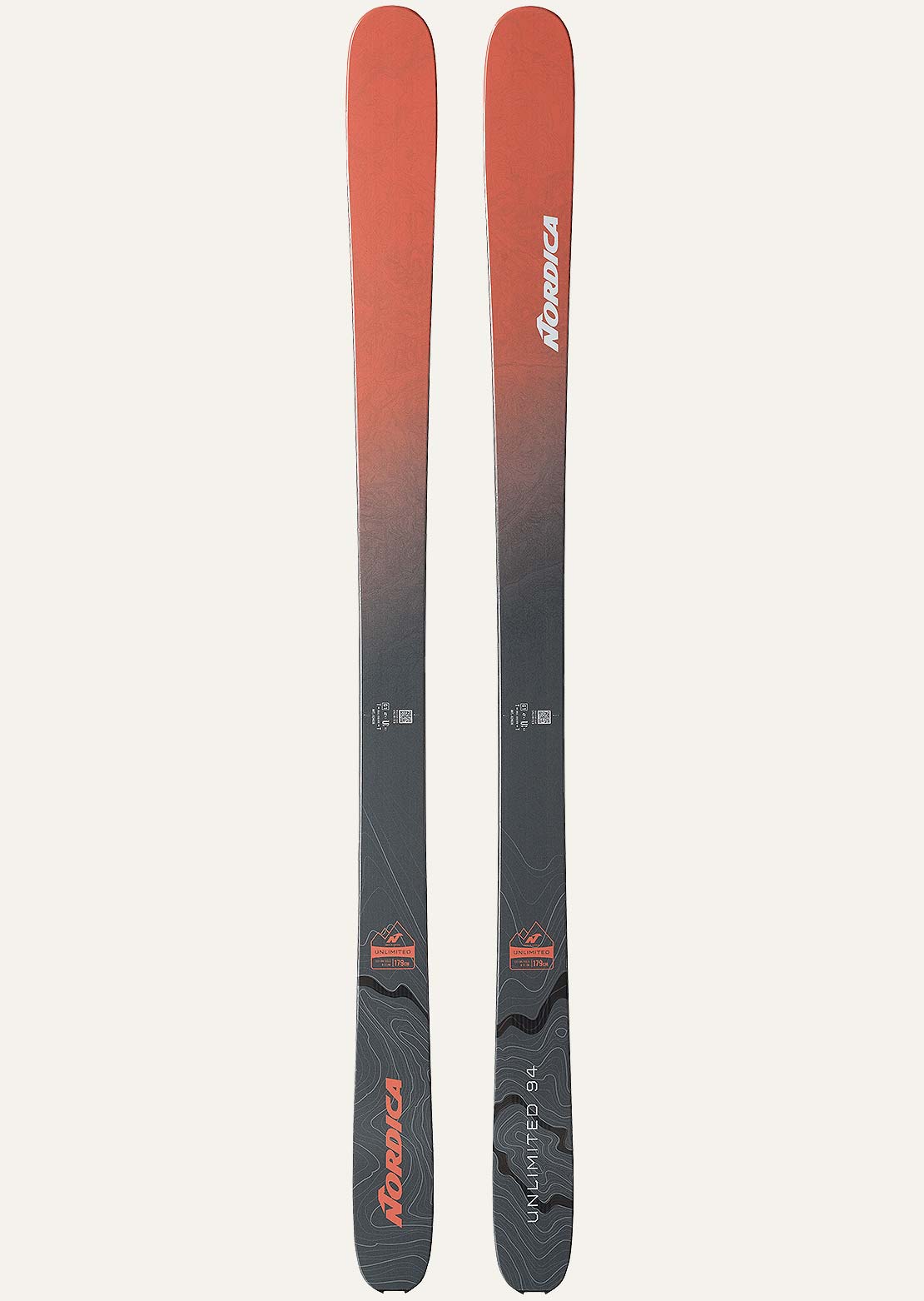 Nordica Men's Unlimited 94 Flat Ski Red/Grey