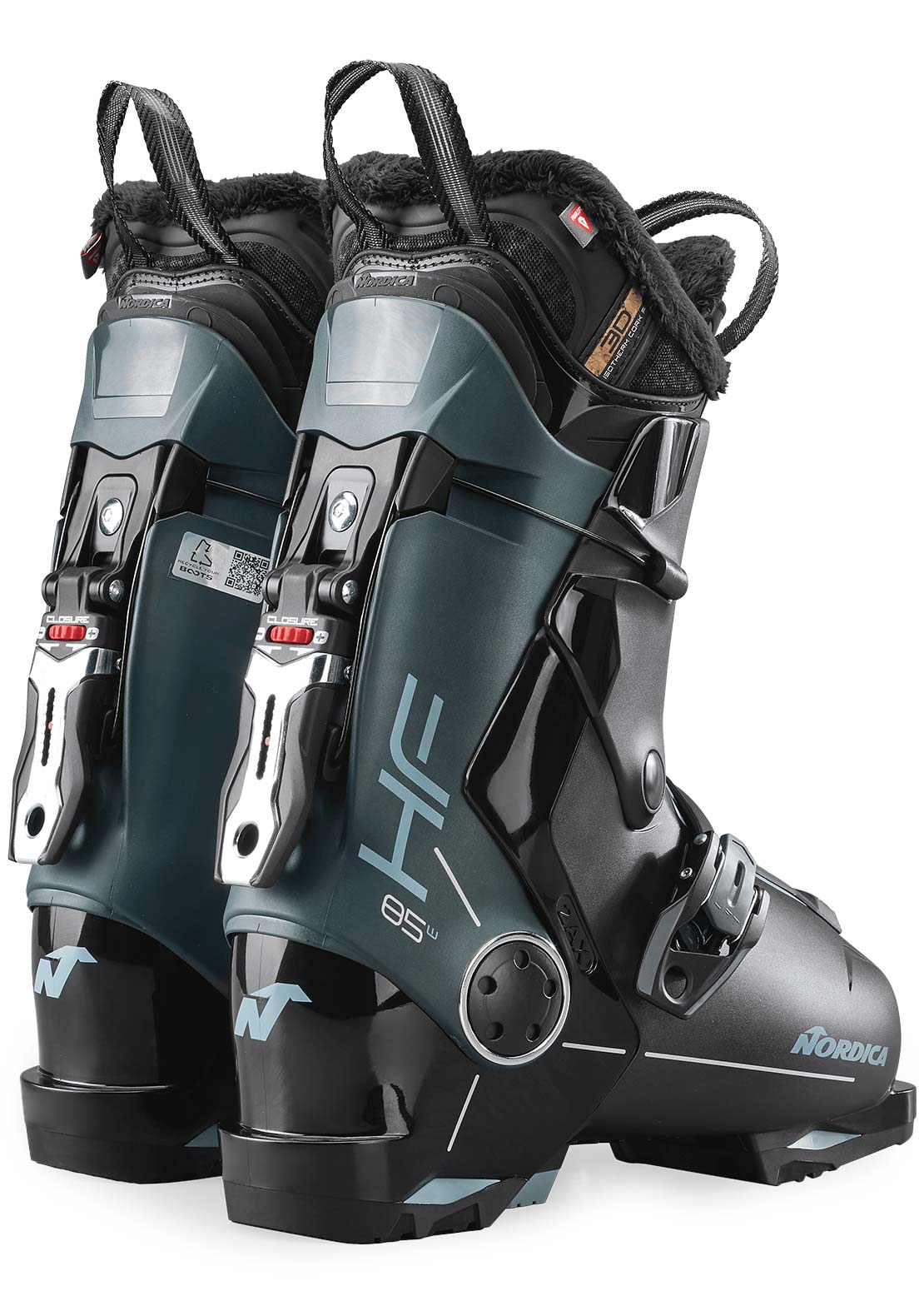 Nordica Women's HF 85 Ski Boots Black/Anthracite/Green