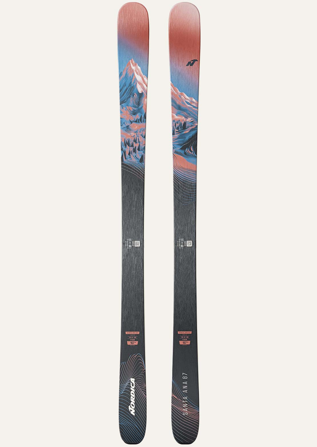 Nordica Women's Santa Ana 87 Ski Coral/Blue/Black