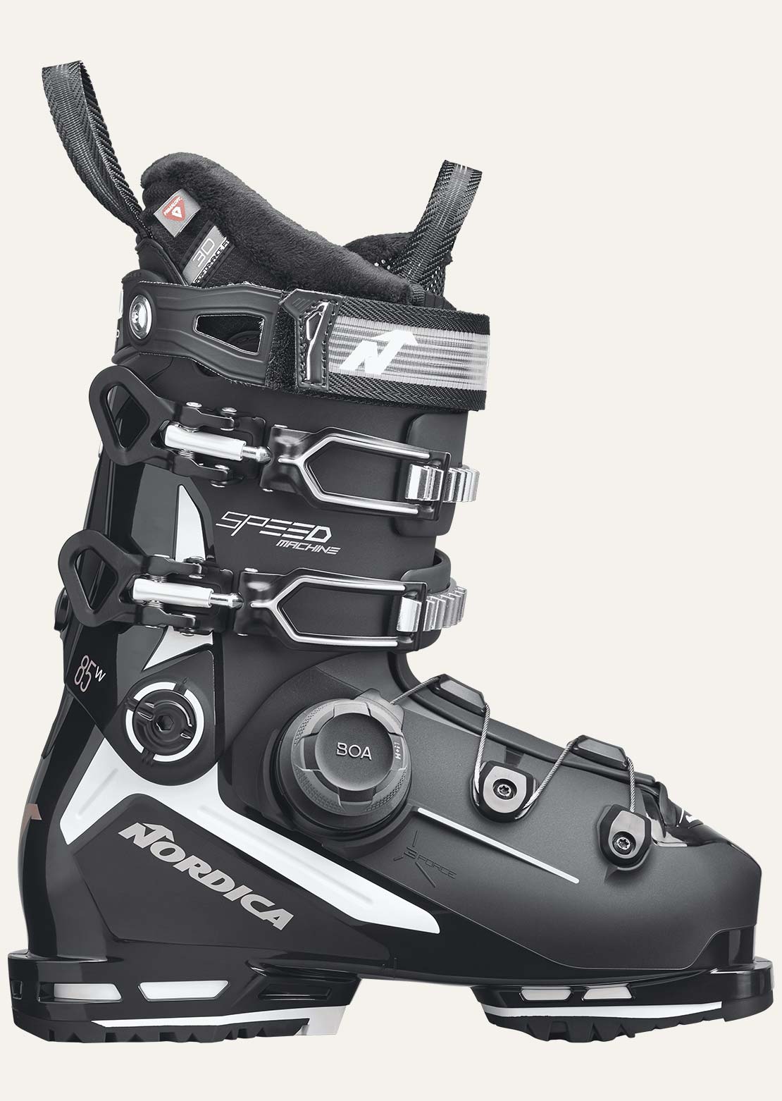 Nordica Women's Speedmachine 3 85 W BOA Ski Boots Black/White/Pink