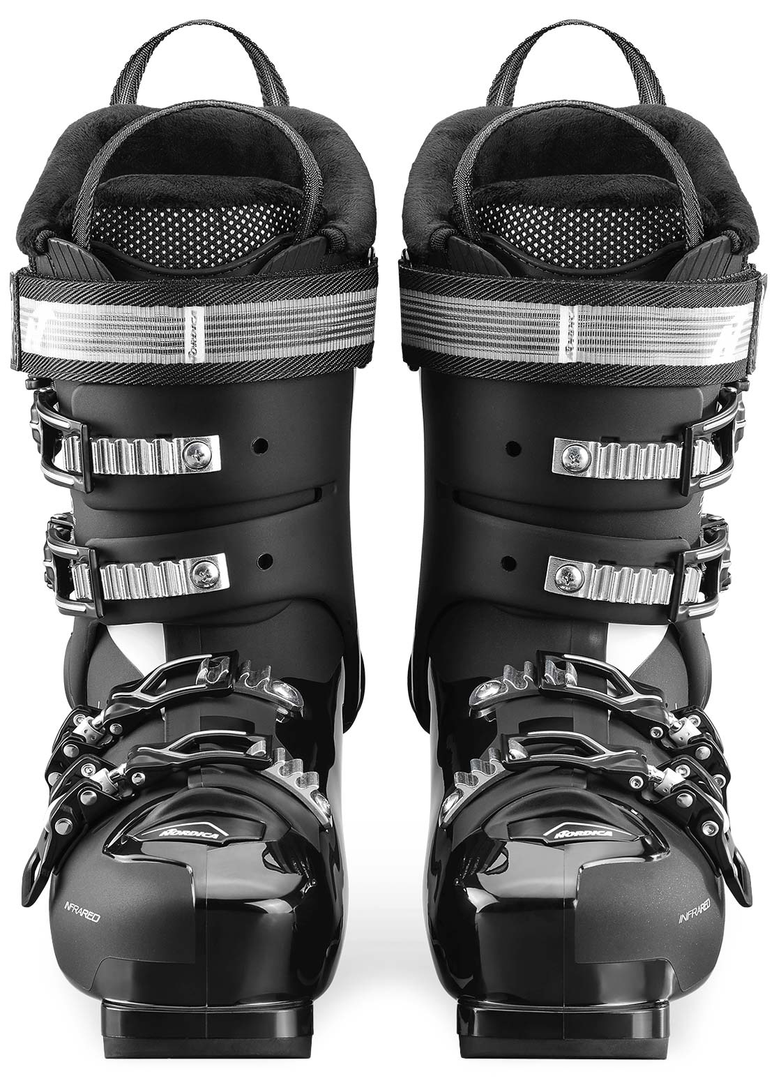 Nordica Women&#39;s Speedmachine 3 95 Ski Boots Black/Light Blue/White