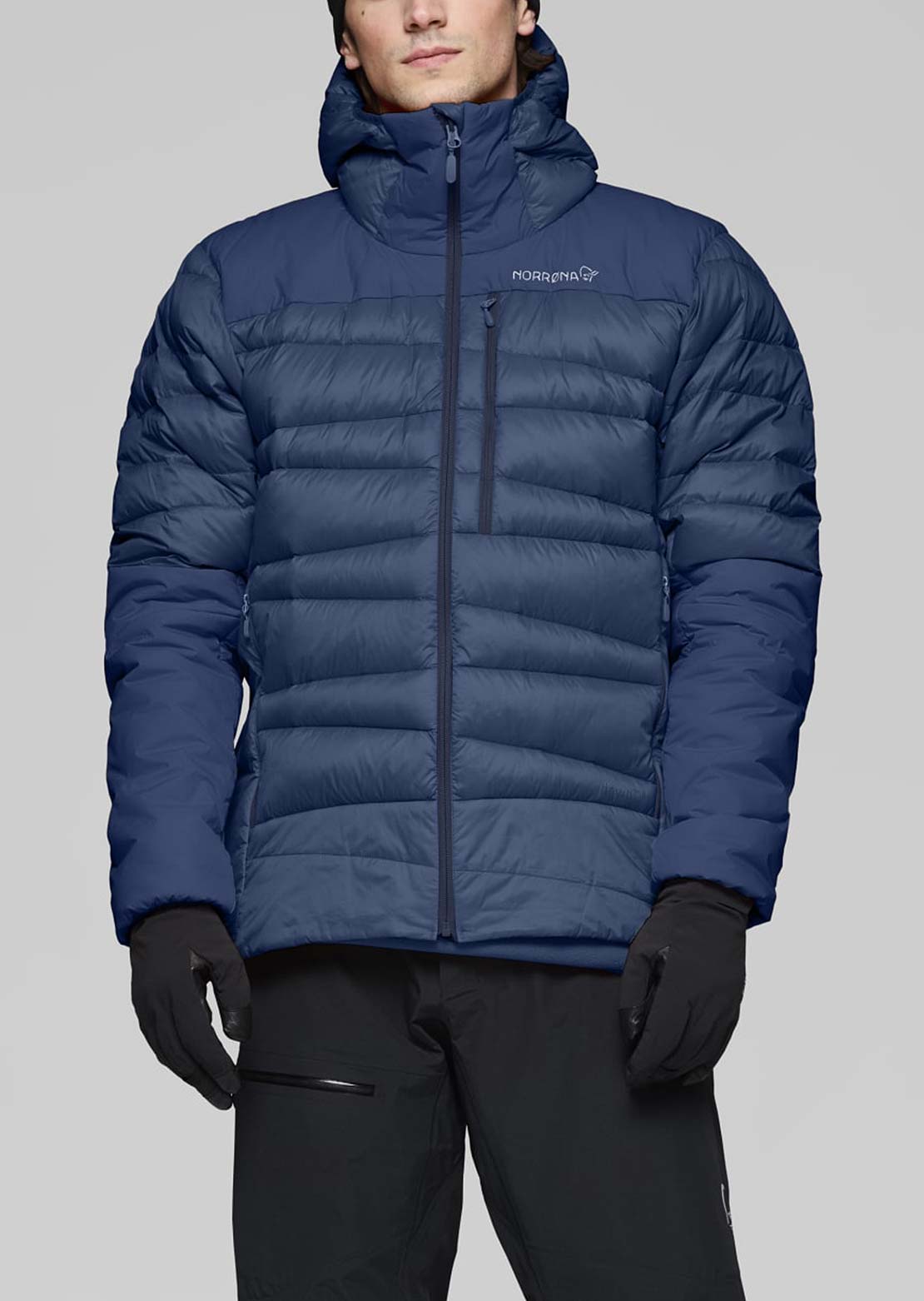 Norrona Men's Falketind Down750 Zip Hood Indigo Night