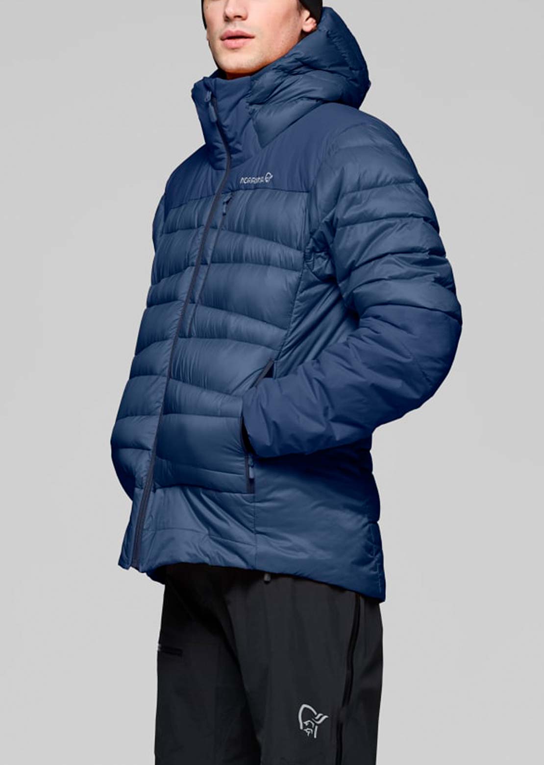 Norrona Men's Falketind Down750 Zip Hood Indigo Night