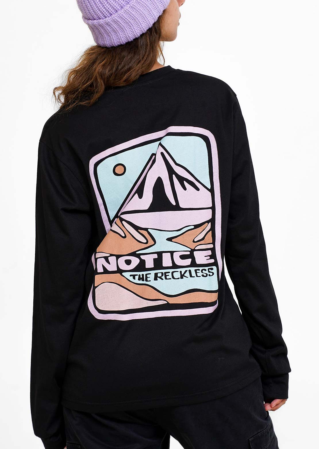 Notice The Reckless Unisex Midnight Hike Longsleeve Black