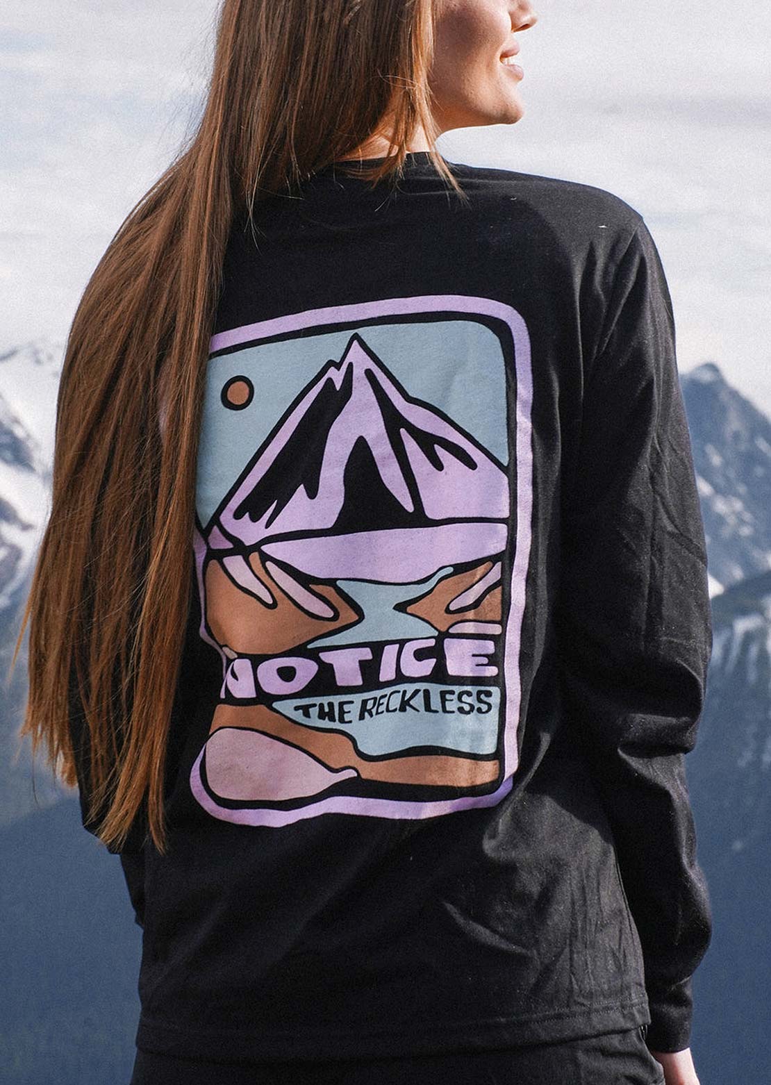 Notice The Reckless Unisex Midnight Hike Longsleeve Black