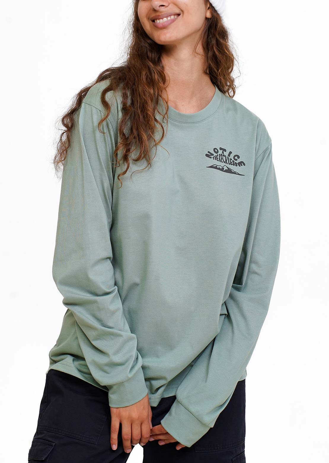 Notice The Reckless Unisex Outside Is Better Longsleeve Green