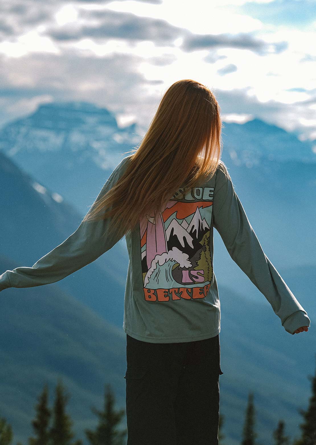 Notice The Reckless Unisex Outside Is Better Longsleeve Green