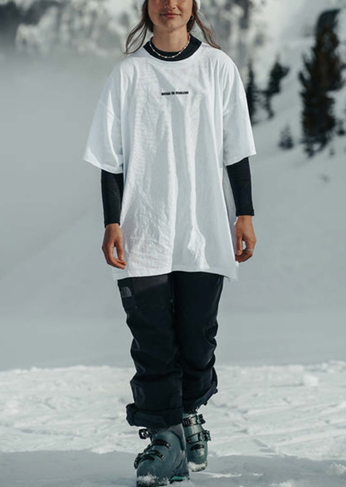 Notice The Reckless Unisex Sloth Strands Crewneck T-Shirt White